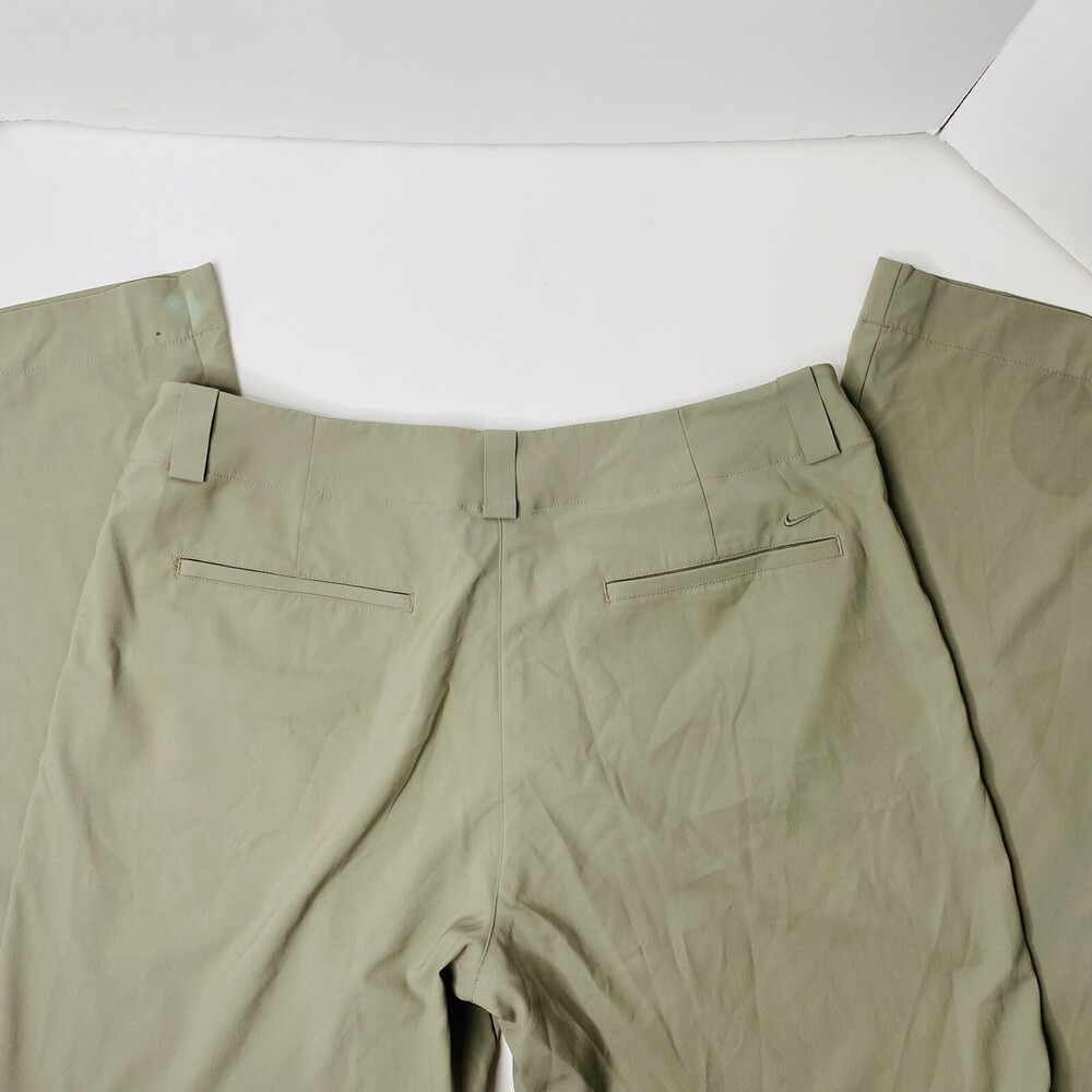 Nike Golf Men's Khaki Straight Leg Flat Front Active Chino Pant Sz L NikeFitDry - Picture 5 of 8